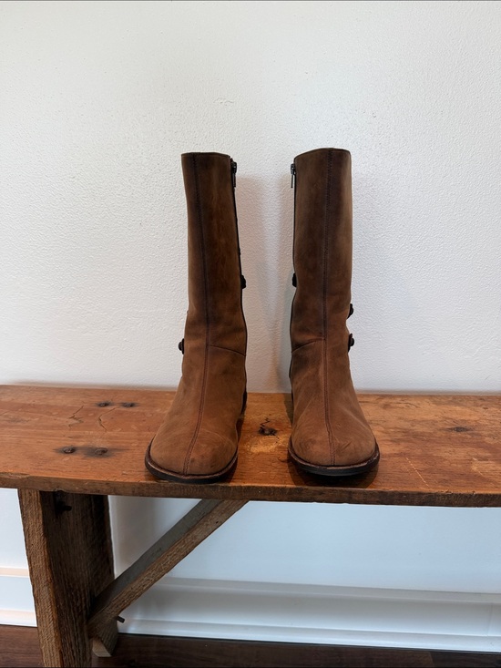 Merrell Brown Leather Mid-Calf Button-Accent Boots main image 4